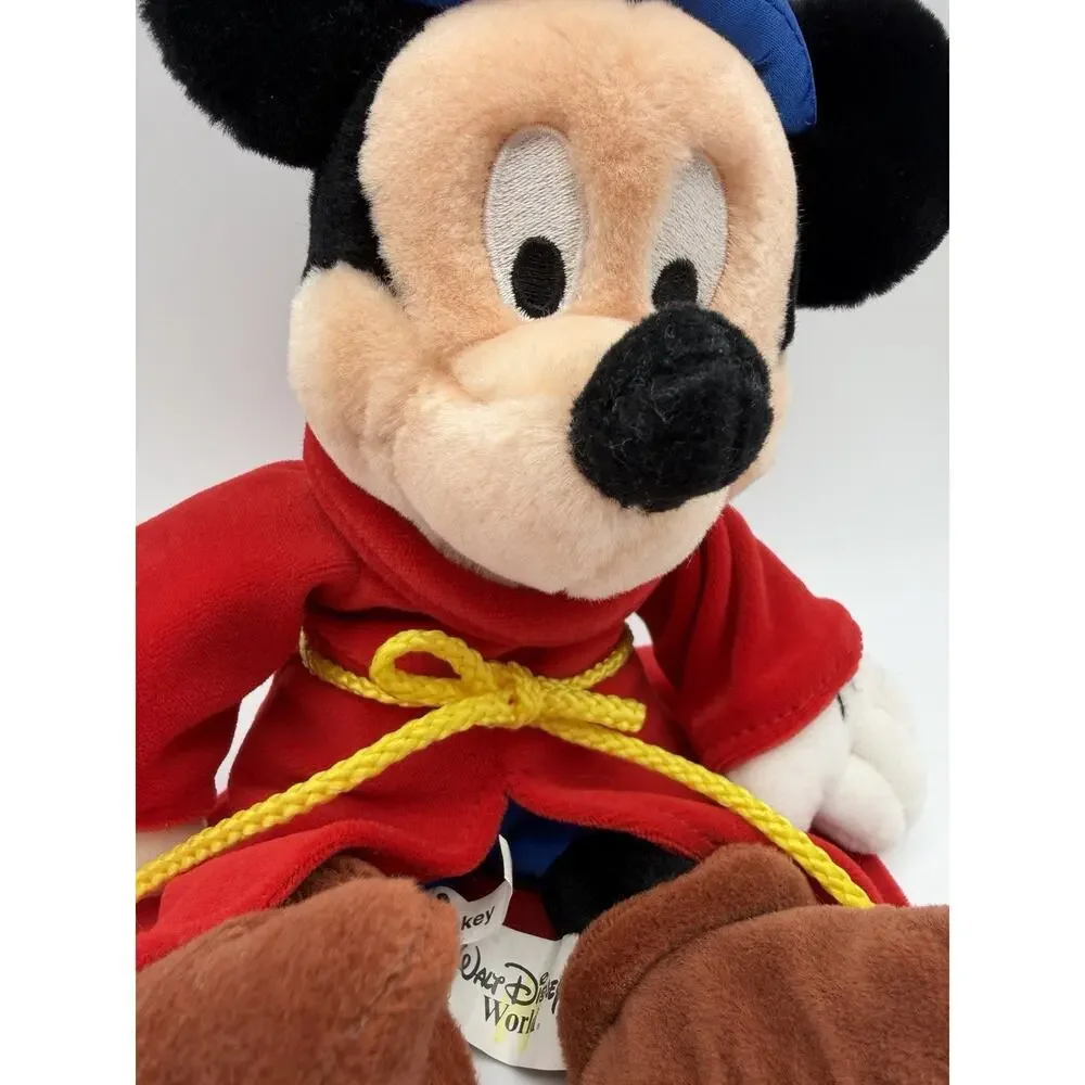 Walt Disney World Mickey Mouse Plush Wizard Fantasia Sorcerer Stuffed Animal Toy
